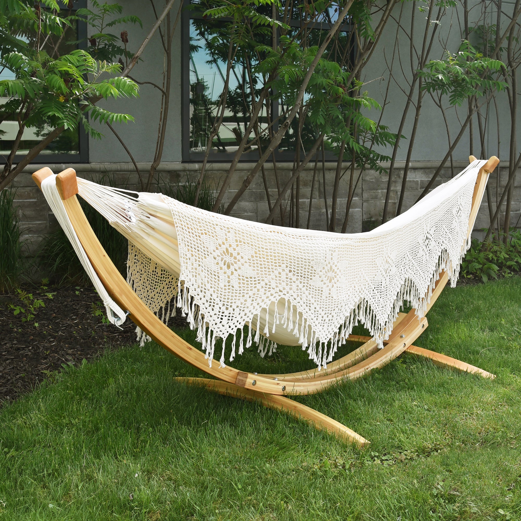 Solid Pine Arc Hammock Stand (305 cm)
