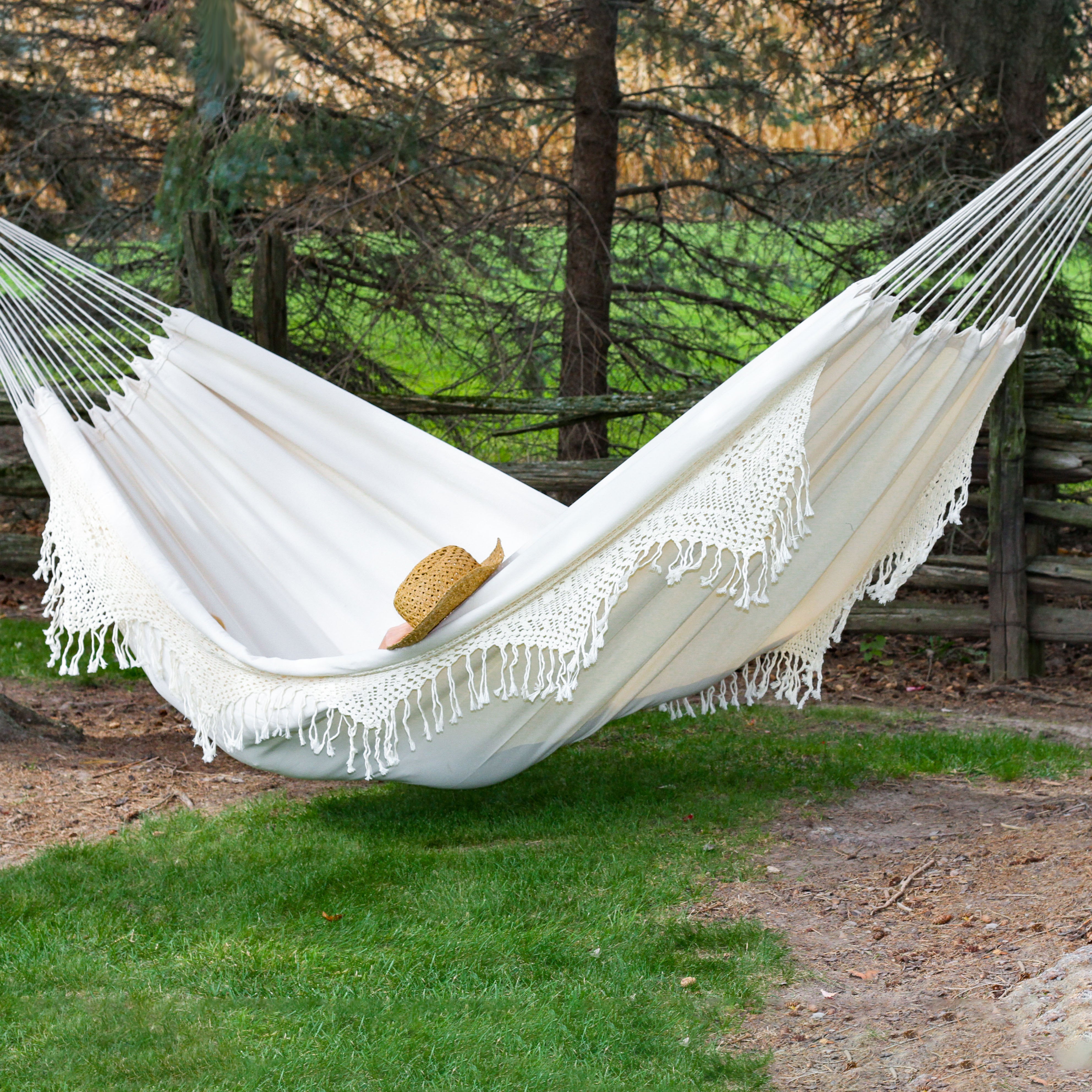 hängematte brasilien Deluxe Brazilian Style Cotton Hammock (Double)