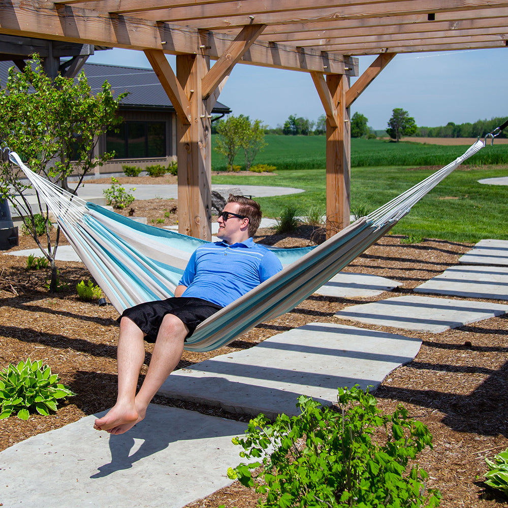 Brazilian Style Sunbrella® Hammock Gateway Mist1