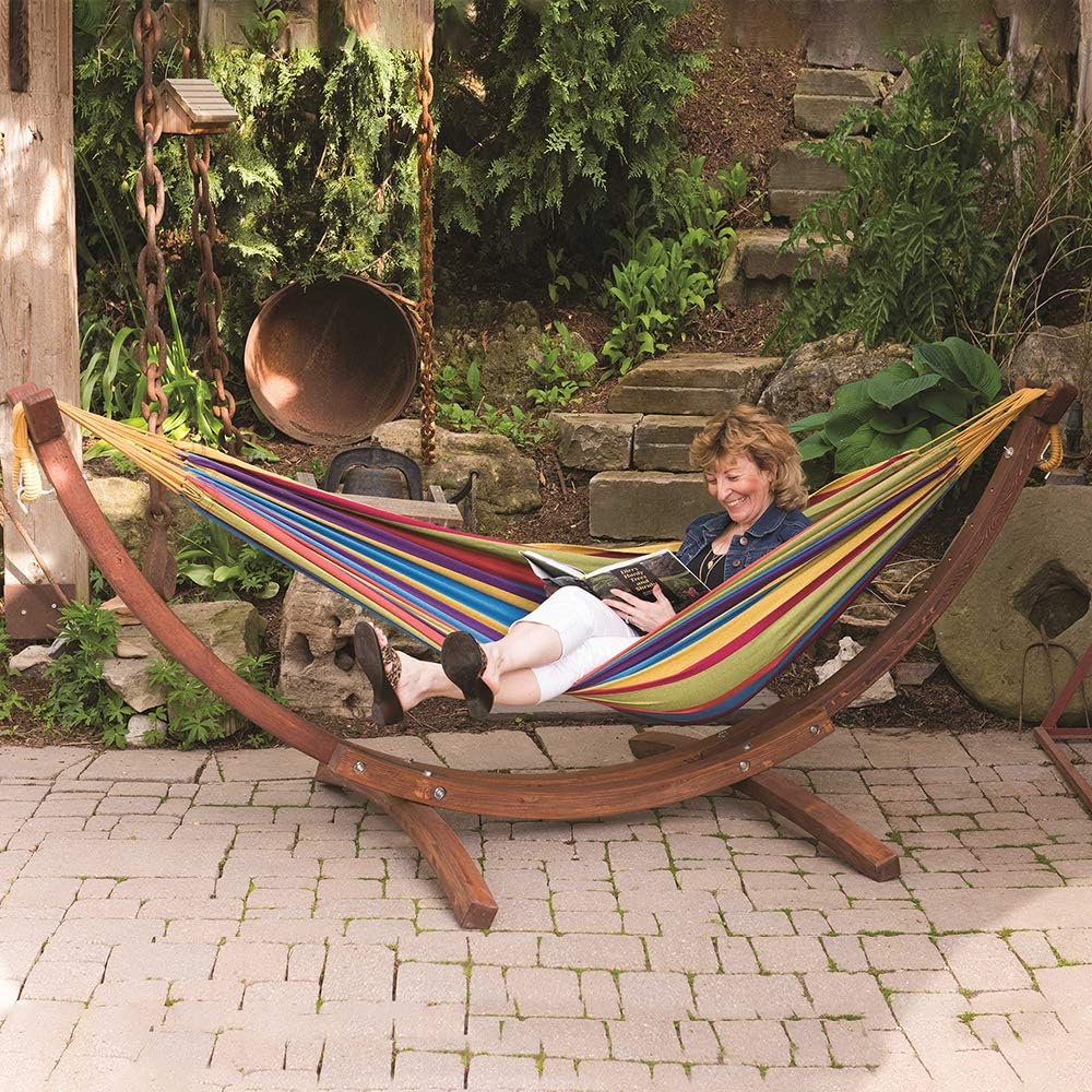 hängematte gesamtlänge 250 cm Doppelte Baumwollhängematte mit Ständer (250 cm)