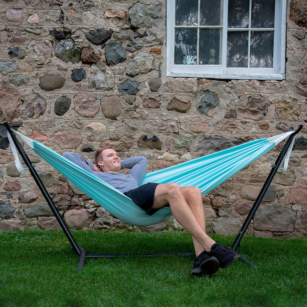 hängematte gesamtlänge 250 cm Doppelbaumwollhängematte mit Ständer (250 cm)