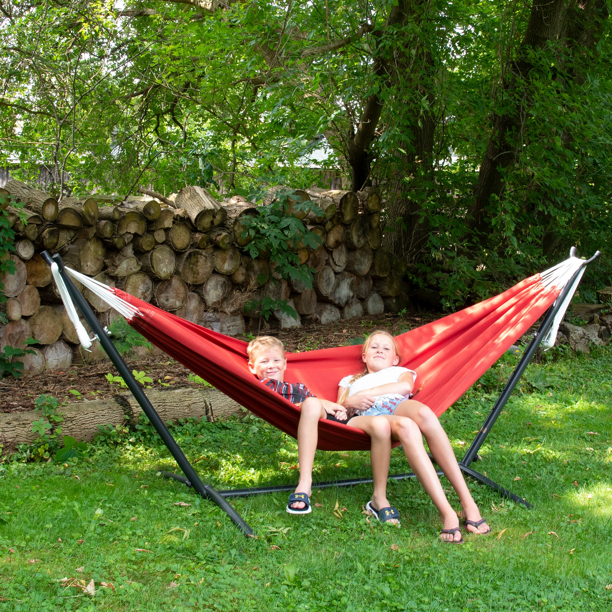 Doppelbaumwollhängematte mit Ständer (250 cm)
