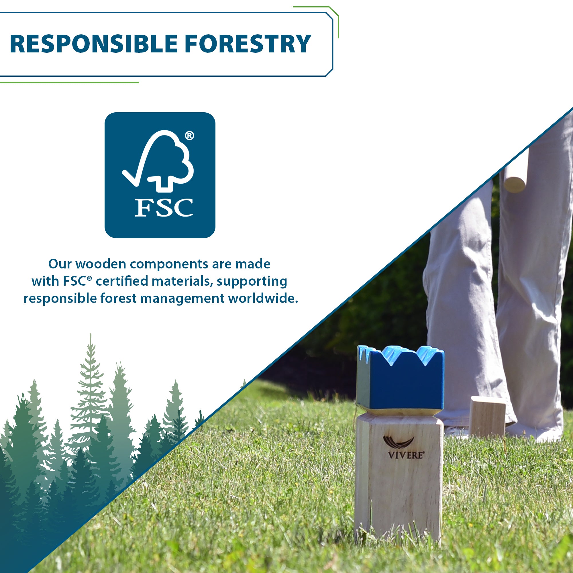 Jeu d'extérieur Kubb Tournament Edition