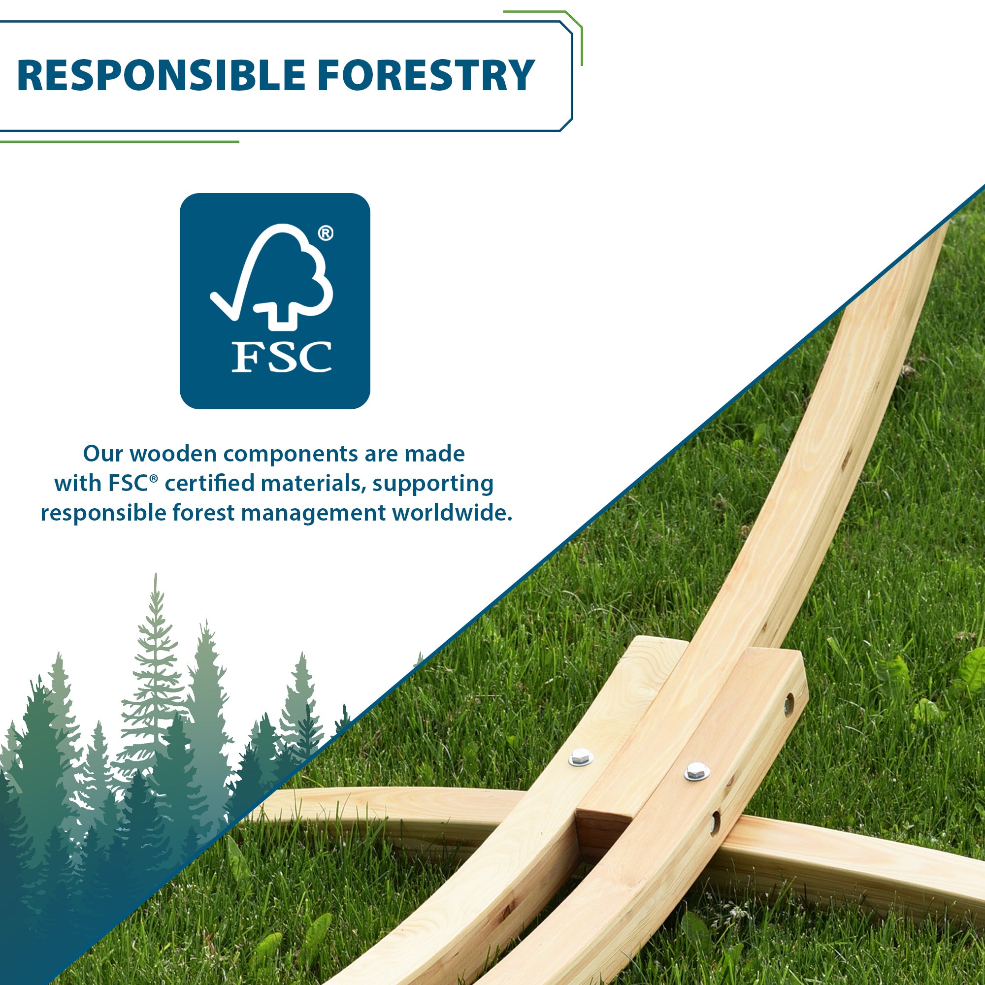 Hamac à double coton avec support (250 cm) - naturel avec frange