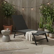 Chaise longue Orbital Phifer® et acier - Cape Cod