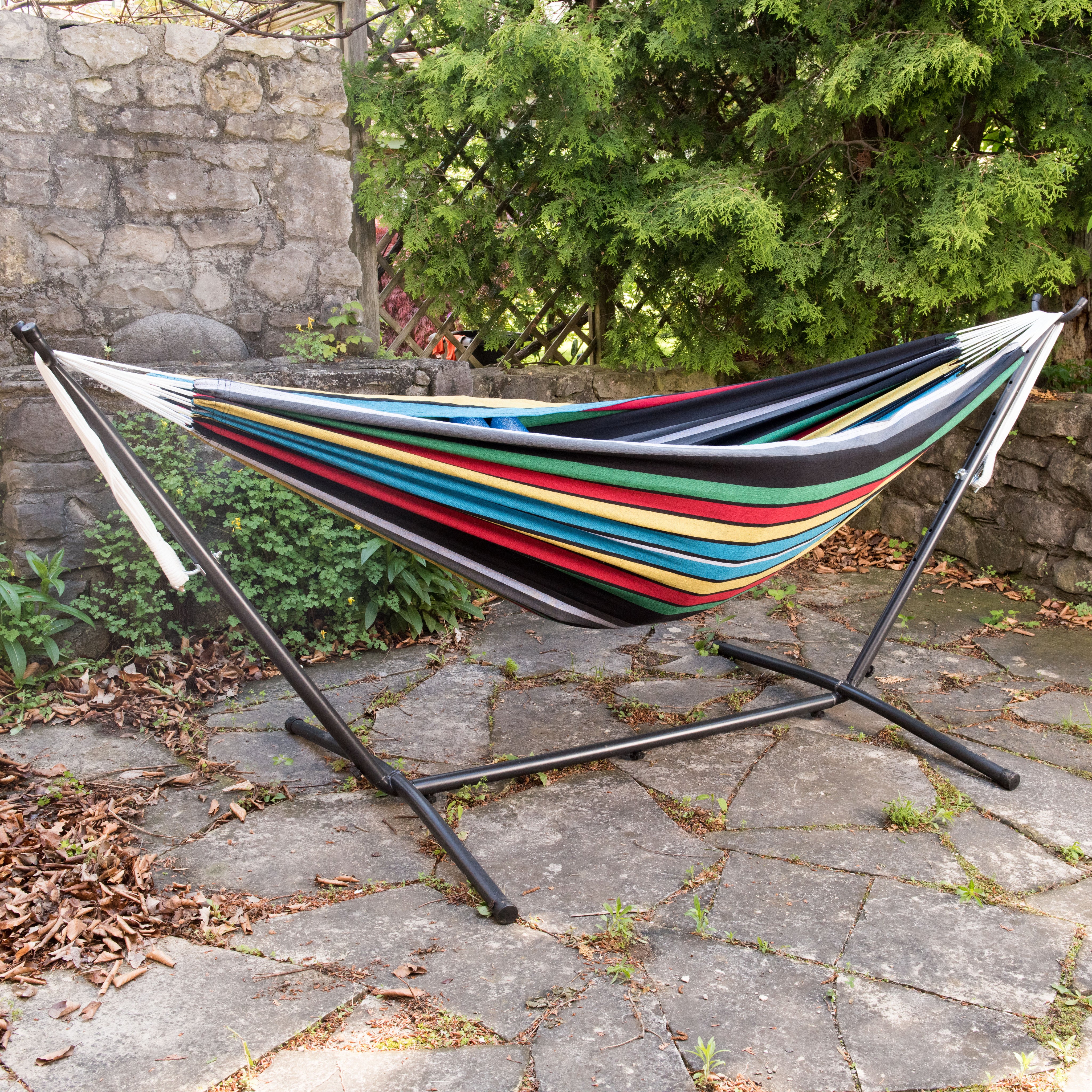 Doppelte Baumwollhängematte mit Stand (250 cm)