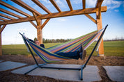 Double Cotton Hammock with Stand (250cm) - Retro