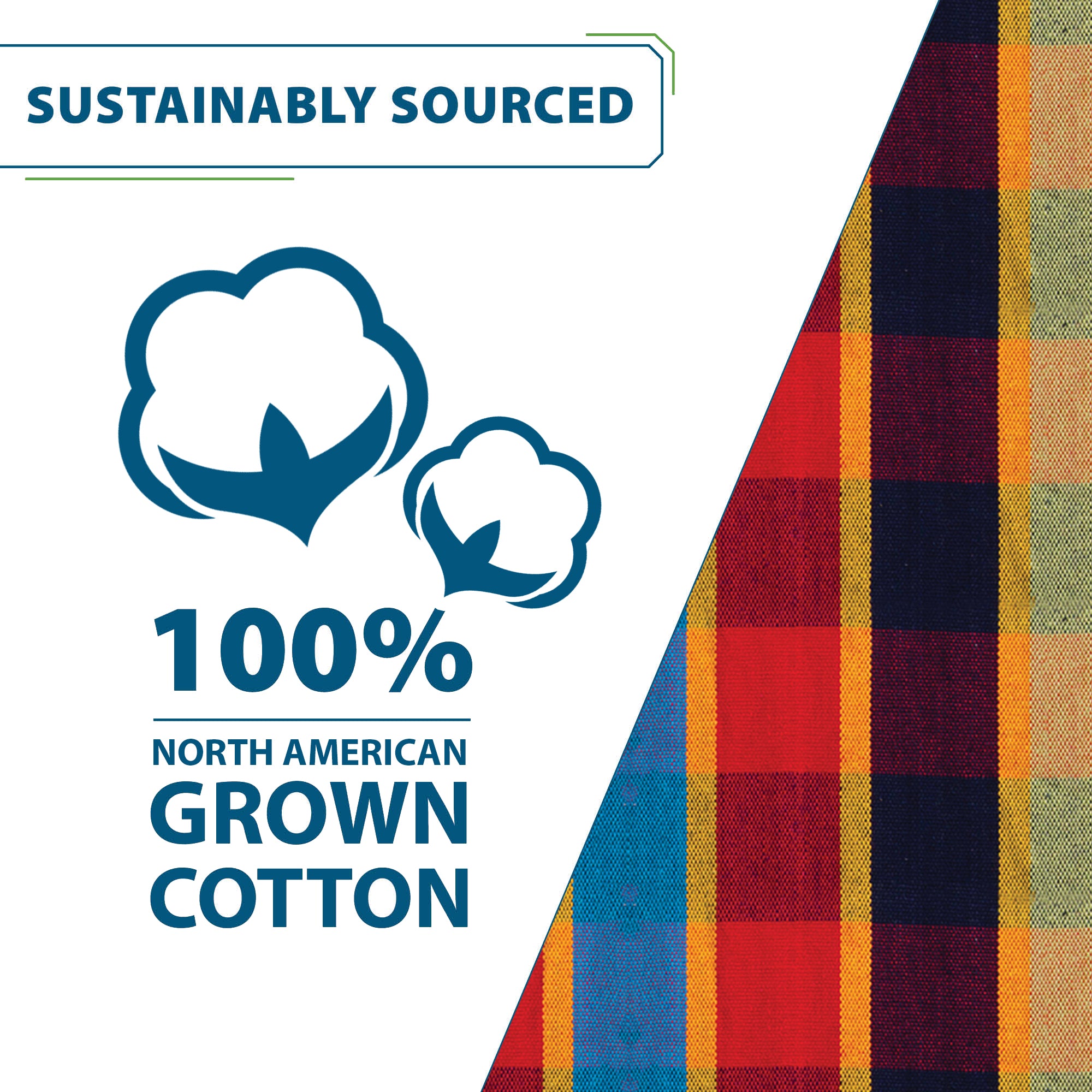 Hamac à double coton avec support (250 cm) - Lagon bleu