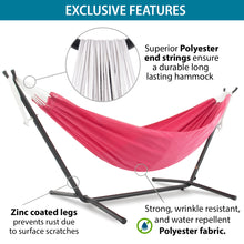 Load image into Gallery viewer, Double Polyester Hammock with Stand