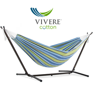 Double Cotton Hammock with Stand