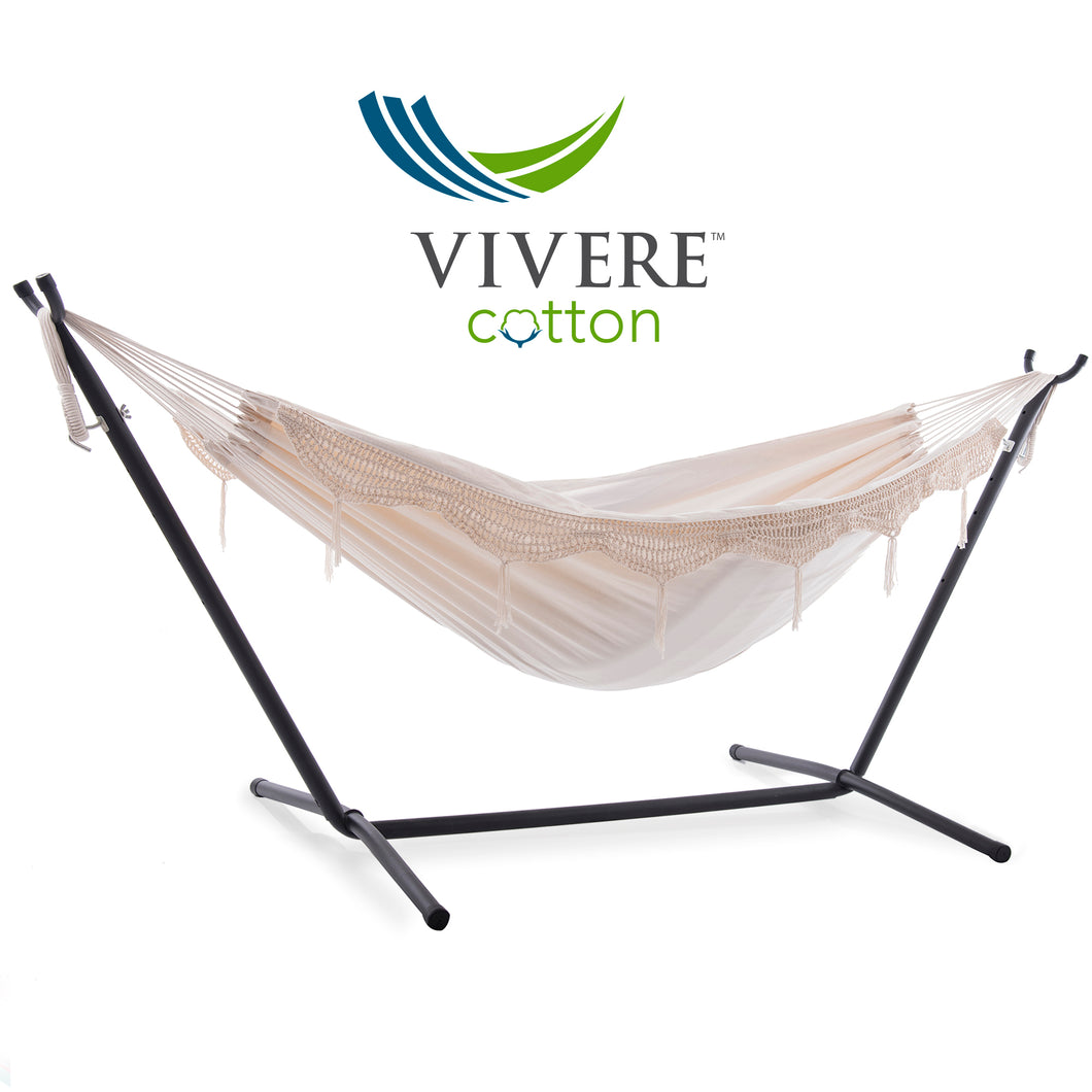 Double Cotton Hammock with Stand