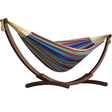 Afbeelding in Gallery-weergave laden, Double Cotton Hammock with Solid Pine Stand