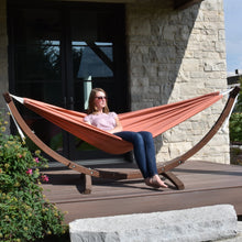Charger l&#39;image dans la galerie, Double Sunbrella®  Hammock with Solid Pine Stand