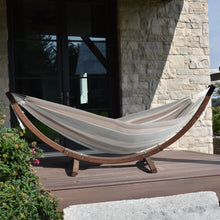 Load image into Gallery viewer, Double Sunbrella®  Hammock with Solid Pine Stand