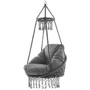 Polyester Macrame Deluxe Chair With Fringe