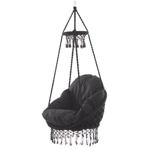 Polyester Macrame Deluxe Chair With Fringe