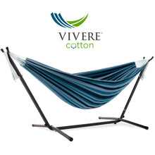 Charger l&#39;image dans la galerie, Double Cotton Hammock with Stand